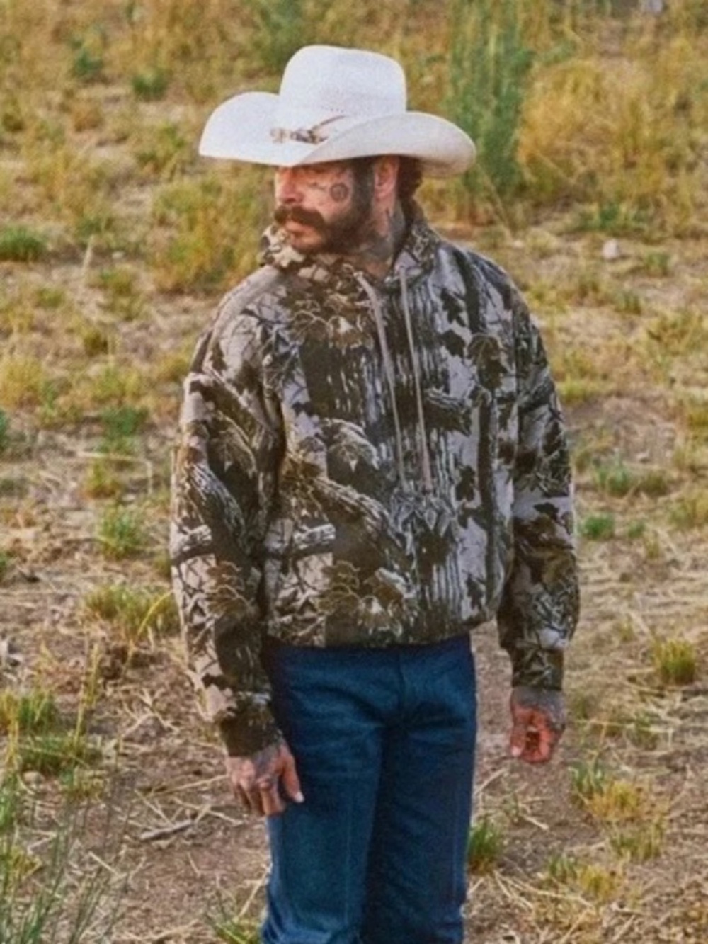SKIMS x REALTREE POST MALONE Medium Fleece Relaxed Hoodie NWT